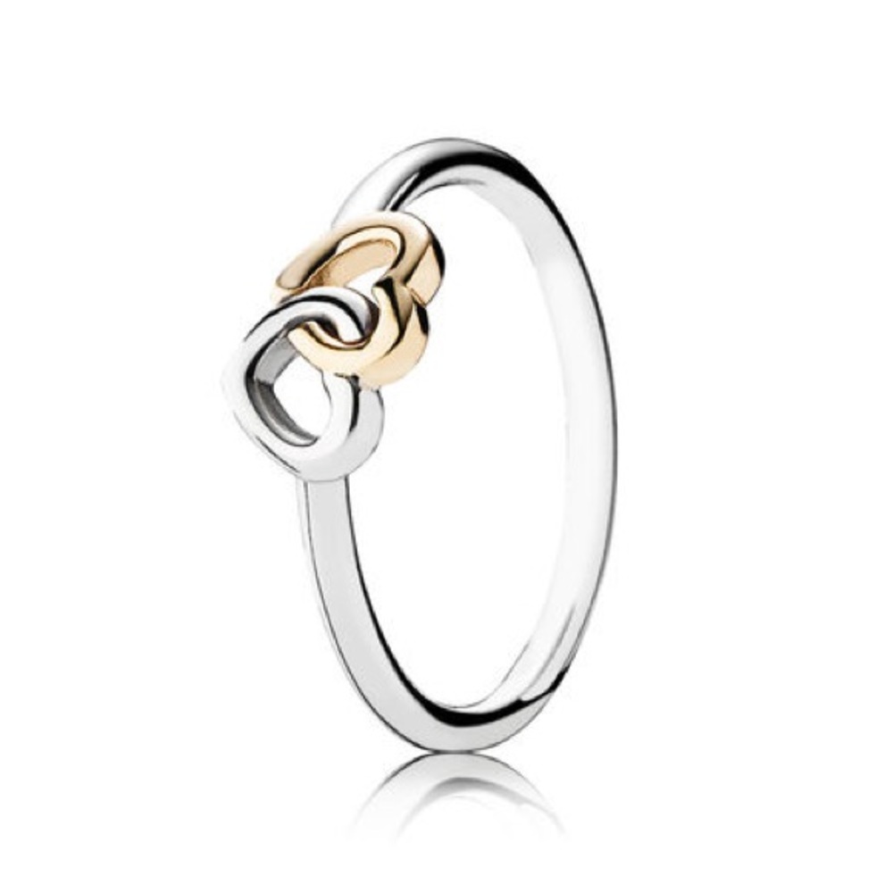 Pandora Heart to Heart Two-Tone Ring